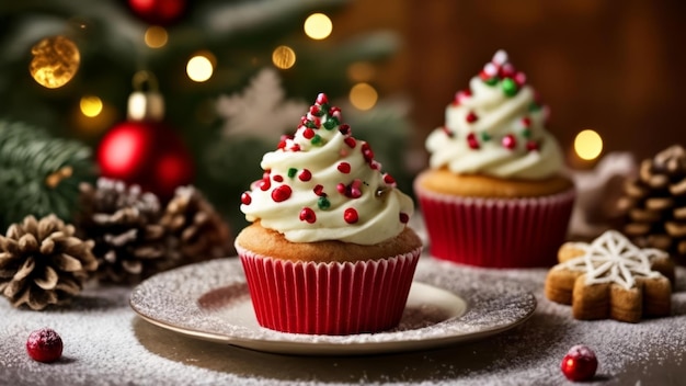 Süße Weihnachtsfreude mit festlichen Cupcakes