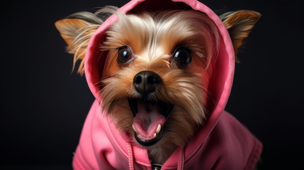 Süße Yorkshire Terrier Dog Illustration AI generativ