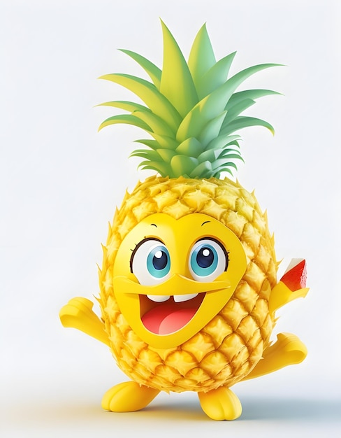 süßer Ananas-Maskottchen-Charakter