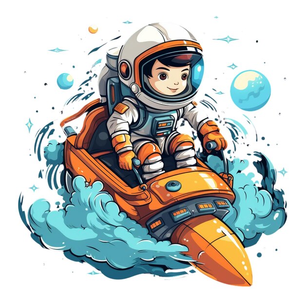 süßer Cartoon-Astronaut