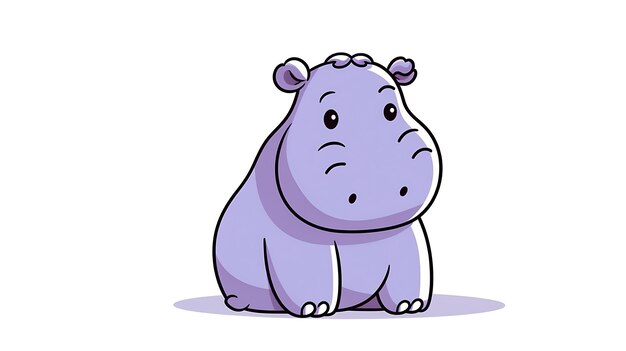 süßer Flusspferde-Cartoon-Pastell-Flusspferden-Hintergrund