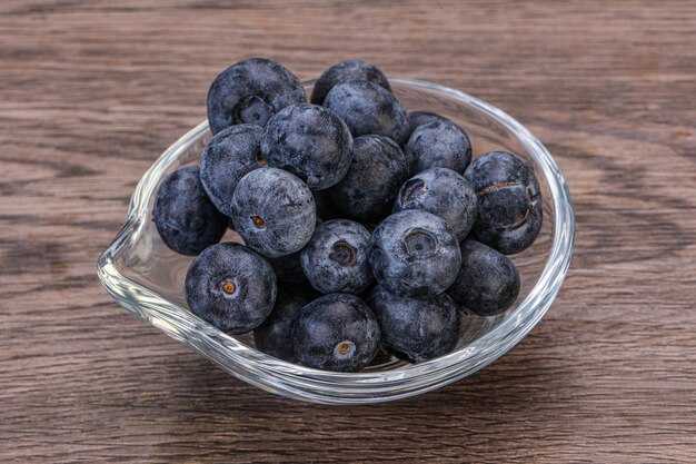 Süßer, frischer, saftiger Blaubeerhaufen