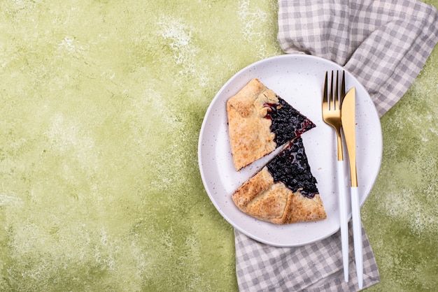 Süßer hausgemachter Galette-Kuchen mit Blaubeere