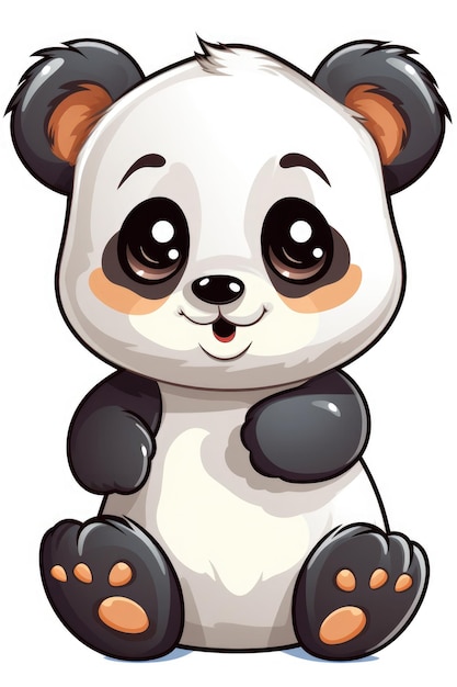 süßer Kawaii-Panda-Aufkleber