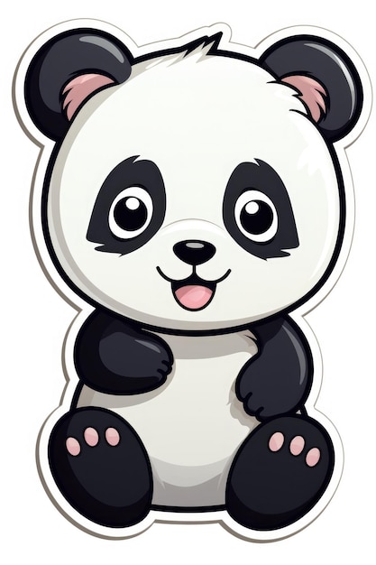 süßer Kawaii-Panda-Aufkleber