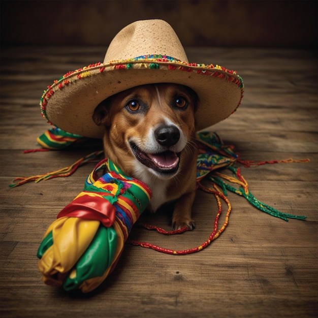 Foto süßer mexikanischer hut cinco de mayo feiern