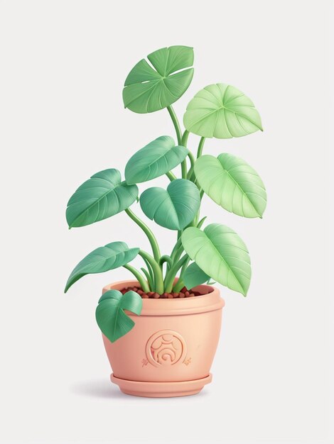 süßer Miniatur-Philodendron in einem Animationstopf