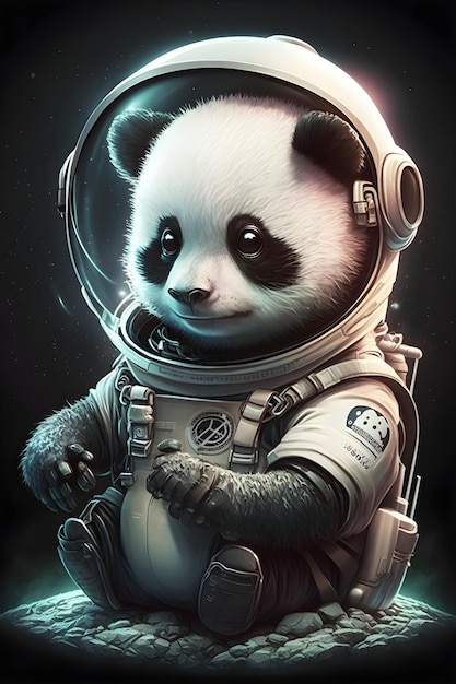 süßer Panda-Astronaut