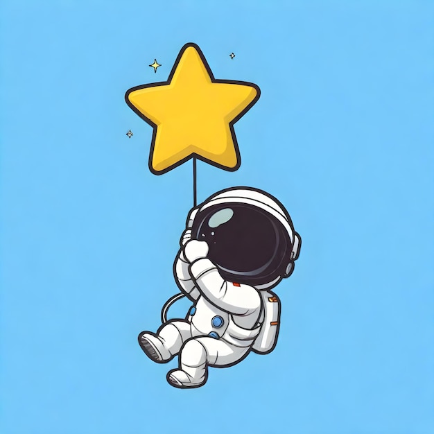 süßer Raumfahrer Astronaut Raketenwerfer Galaxie Sonnensystem Zeichentrickfilm 3D 4K Grafik