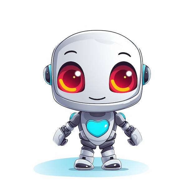 Süßer Roboter mit ausdrucksstarken Emotionen Charakter Hintergrund