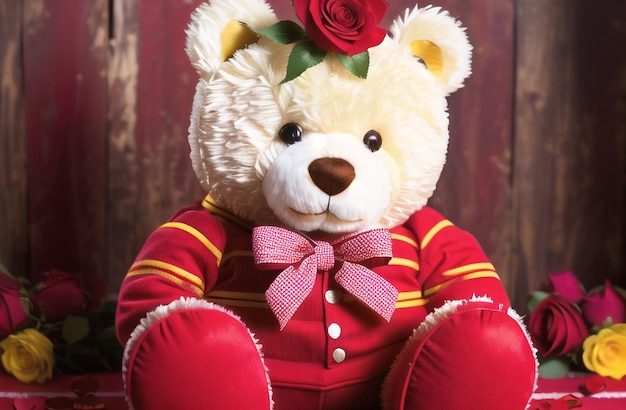 Süßer Teddybär Valentinstag Süßes Geschenk für Ihre Frau Freundin Generative KI