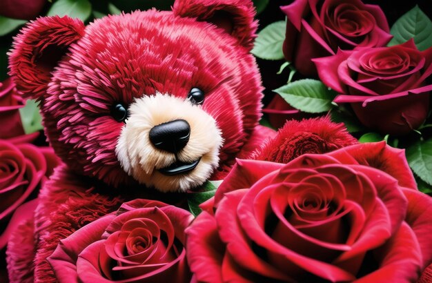 Süßer Teddybär Valentinstag Süßes Geschenk für Ihre Frau Freundin Generative KI