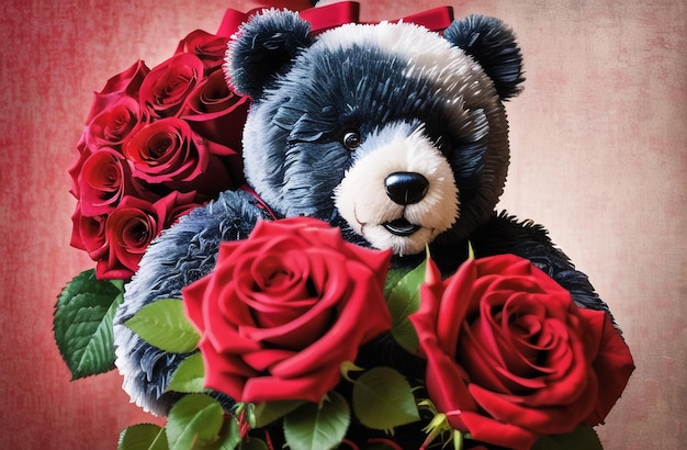 Süßer Teddybär Valentinstag Süßes Geschenk für Ihre Frau Freundin Generative KI