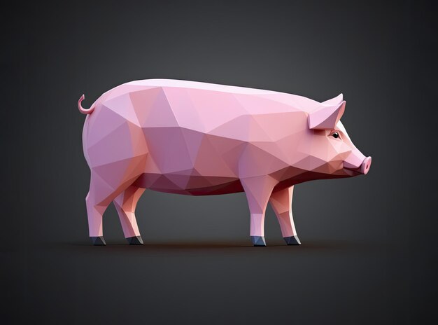 süßes 3D-Cartoon-Schwein