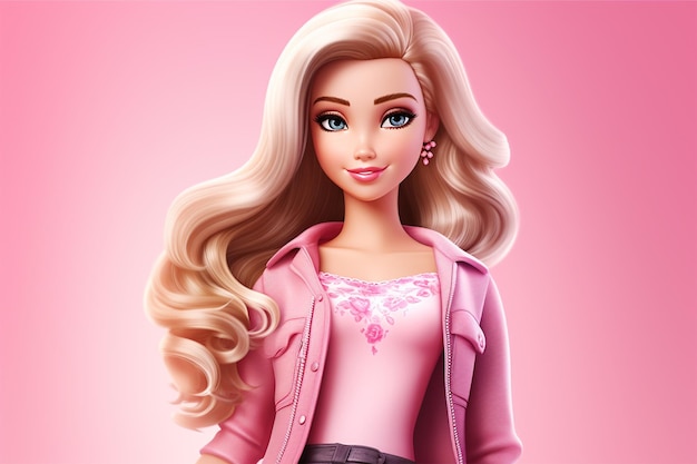 Süßes blondes Mädchen-Outfit der Barbie-Puppe