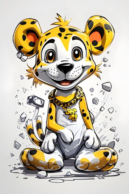 süßes Cartoon-Marsupilami, generiert von ai