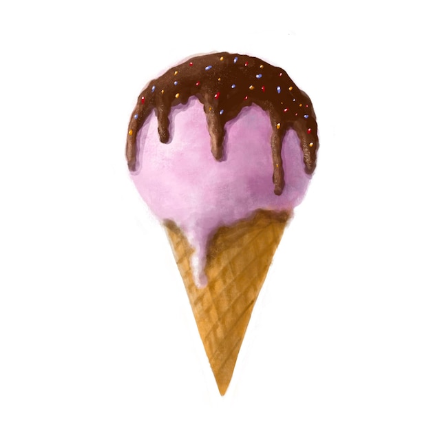 Süßes Eis lecker Dessert Clipart Lebensmittel Illustration