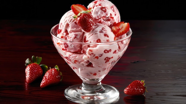 Süßes Erdbeeren-Eis