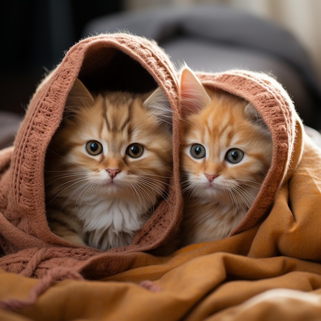 süßes Kätzchen in der Decke