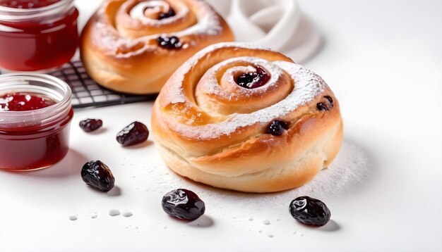 Süßes Krümelbrötchen mit Marmelade