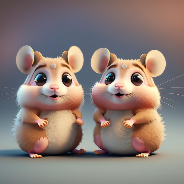 süßes Lächeln Hamster 3D-Figur