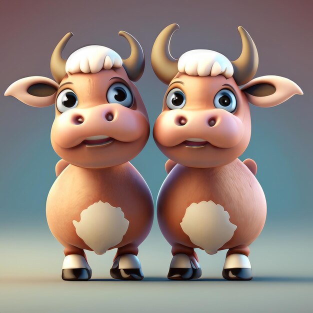 süßes Lächeln OX 3D-Figur