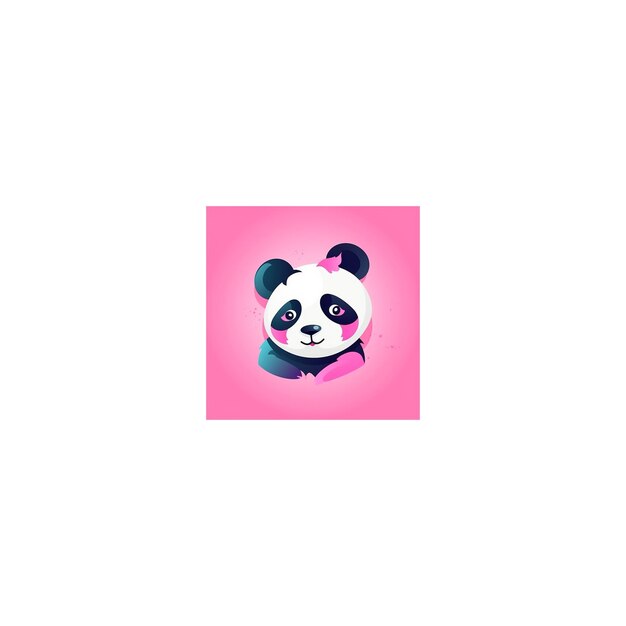 süßes Panda-Design-Logo10