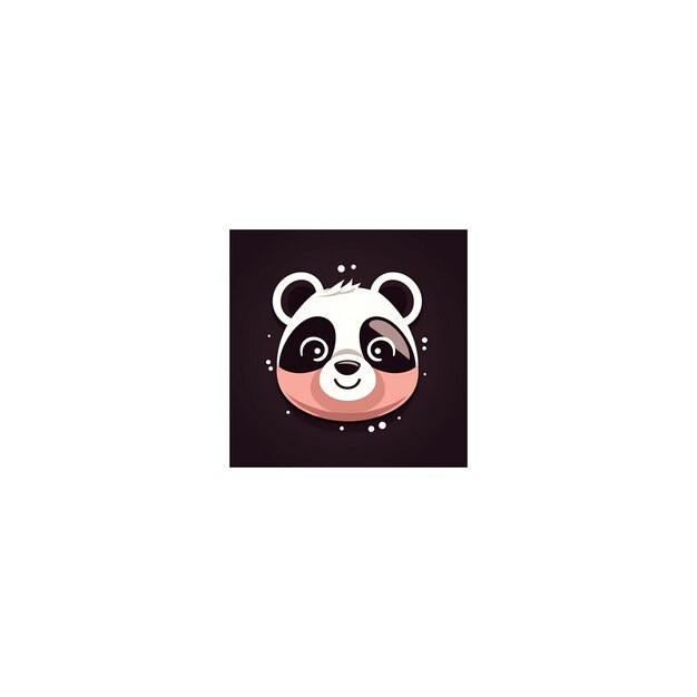 süßes Panda-Design-Logo8