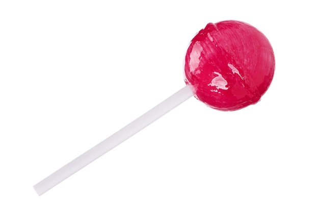 Süßes Süßigkeiten-Lollipop auf weißem Hintergrund