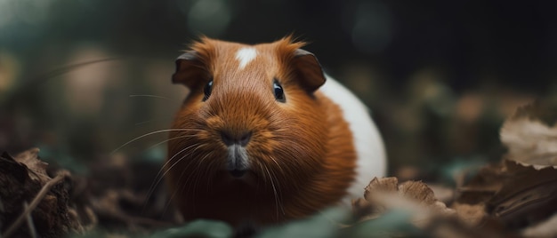 Süßes und entzückendes Meerschweinchen Generative KI