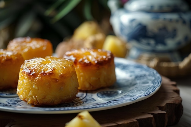 Süßes Vergnügen, die Freude an taiwanesischen Ananaskuchen zu genießen