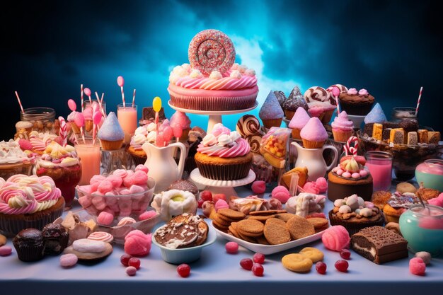 Süßigkeiten Karneval Dessert Tisch Magie