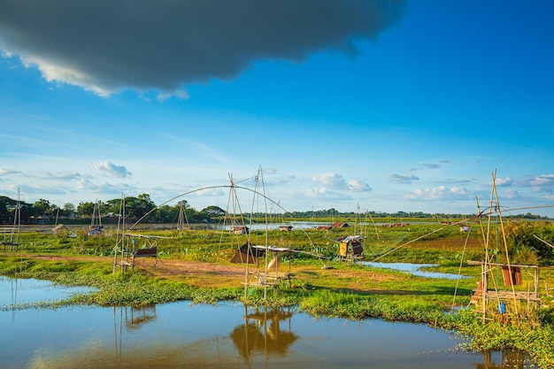 Süßwasser-Seenlandschaft in Thailand, Ruheansicht des Chiang Saen-Sees, eines natürlichen Süßwassersees