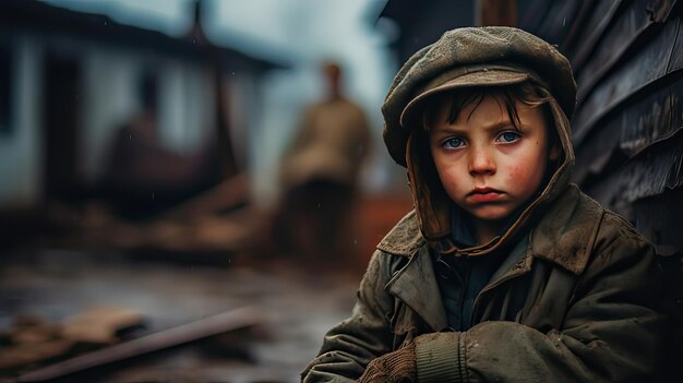 El sufrimiento de un niño en la guerra