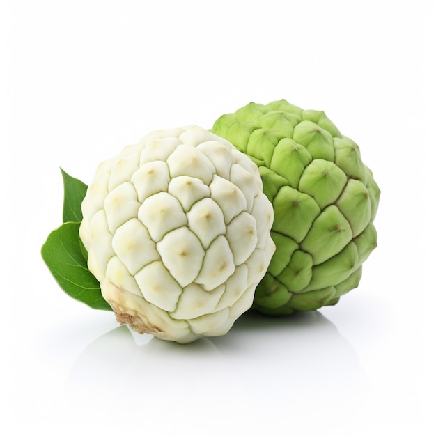 Sugar Apple con fondo blanco de alta calidad ultr