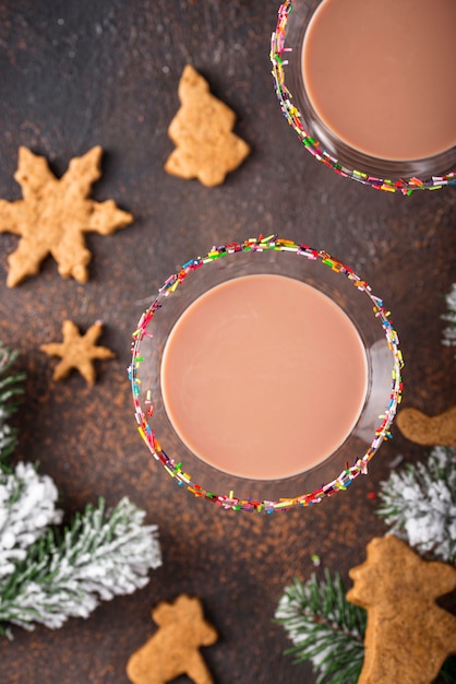 Sugar Cookie Martini mit Streuselrand