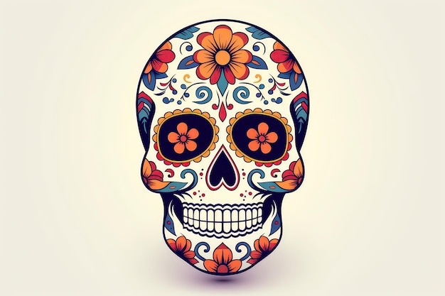 Sugar Skull Calavera para a celebração do Dia de Los Muertos