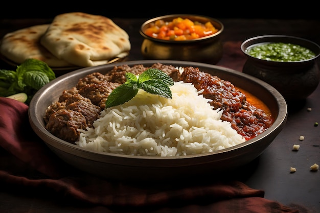 Suhoor oder Iftar-Mahlzeit aus dem Nahen Osten