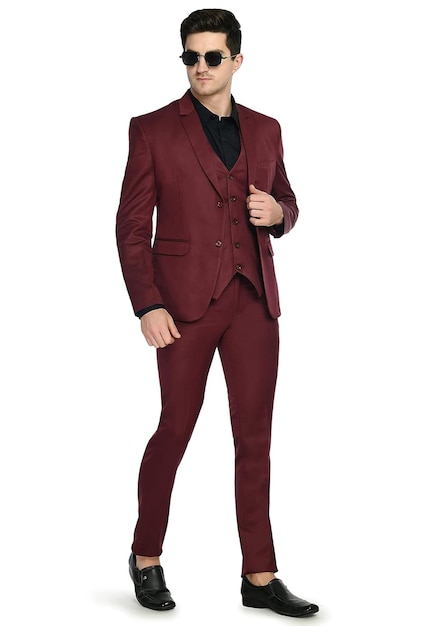 Suit de pecho único para hombres delgados y en forma