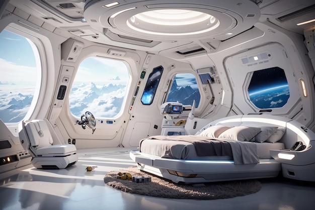 La suite de ensueño del astronauta diseña un dormitorio futurista para la comodidad de gravedad cero
