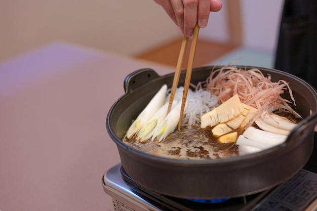 Sukiyaki marmoreado de luxo