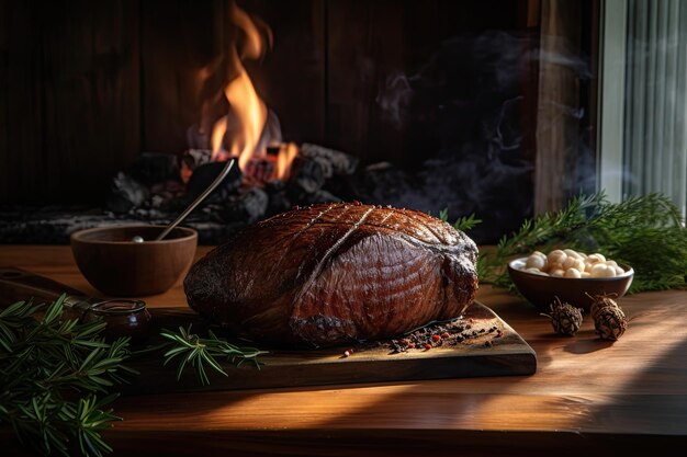 Sukkulente gegrillte Picanha, umhüllt mit einem reizvollen Aroma-Generativ-IA