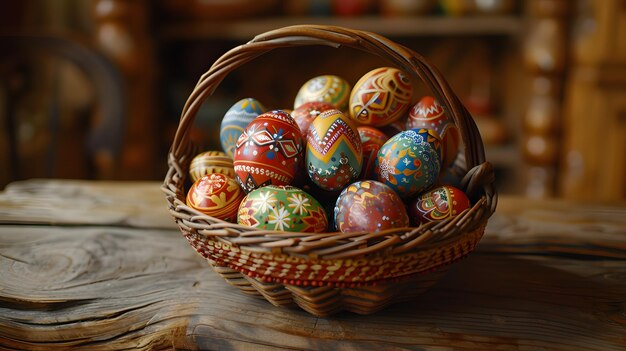 Foto sumérgete en el alegre espíritu de la pascua con una deliciosa caza de huevos y celebraciones vibrantes