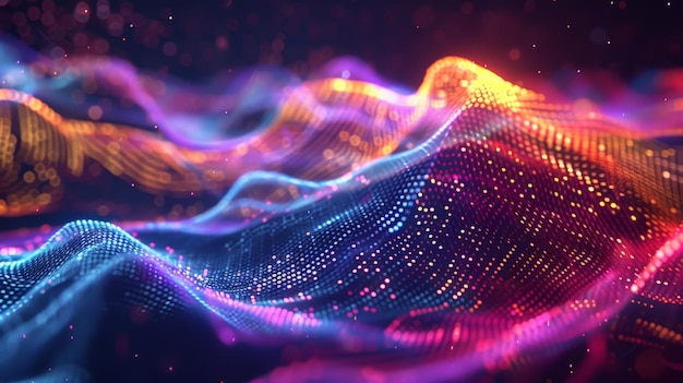 Sumérgete en un mundo de colores vibrantes y luz que fluye