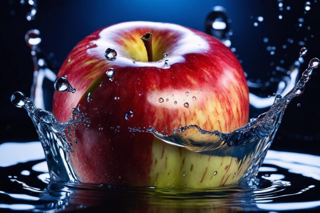 Foto sumérgete en el refresco apple splash