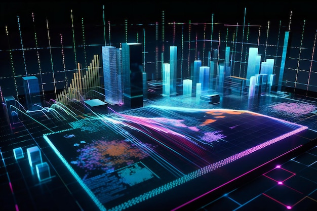 Sumérjase en un cautivador gráfico de datos empresariales que cobra vida