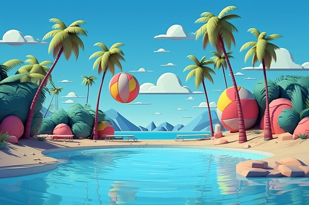 Summer Beach Oasis junto a la piscina Paradise Ai