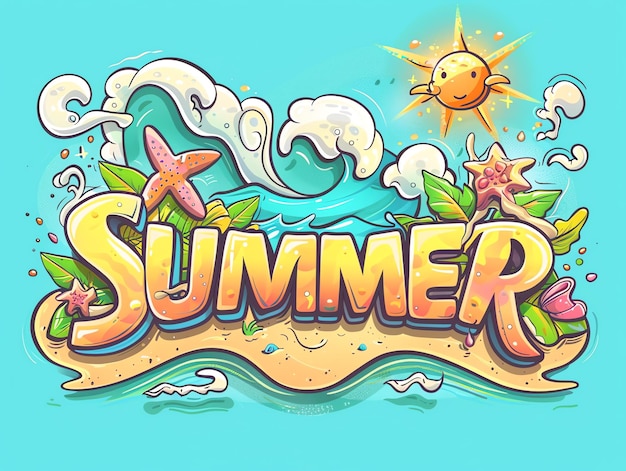 Foto summer illustration for social media