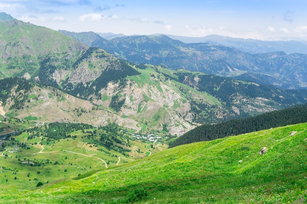 Summer Mountain Plateau Highland com Artvin, Turquia