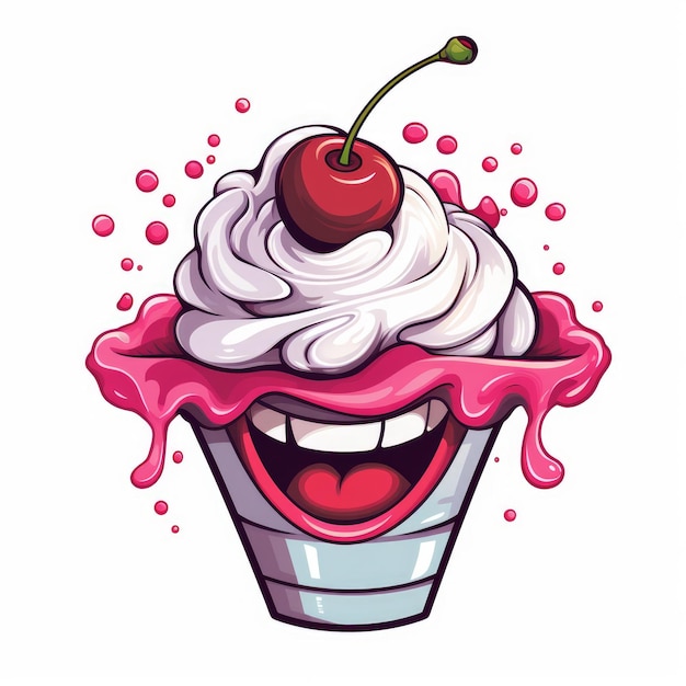 Desenho de Sundae kawaii pintado e colorido por Usuário não